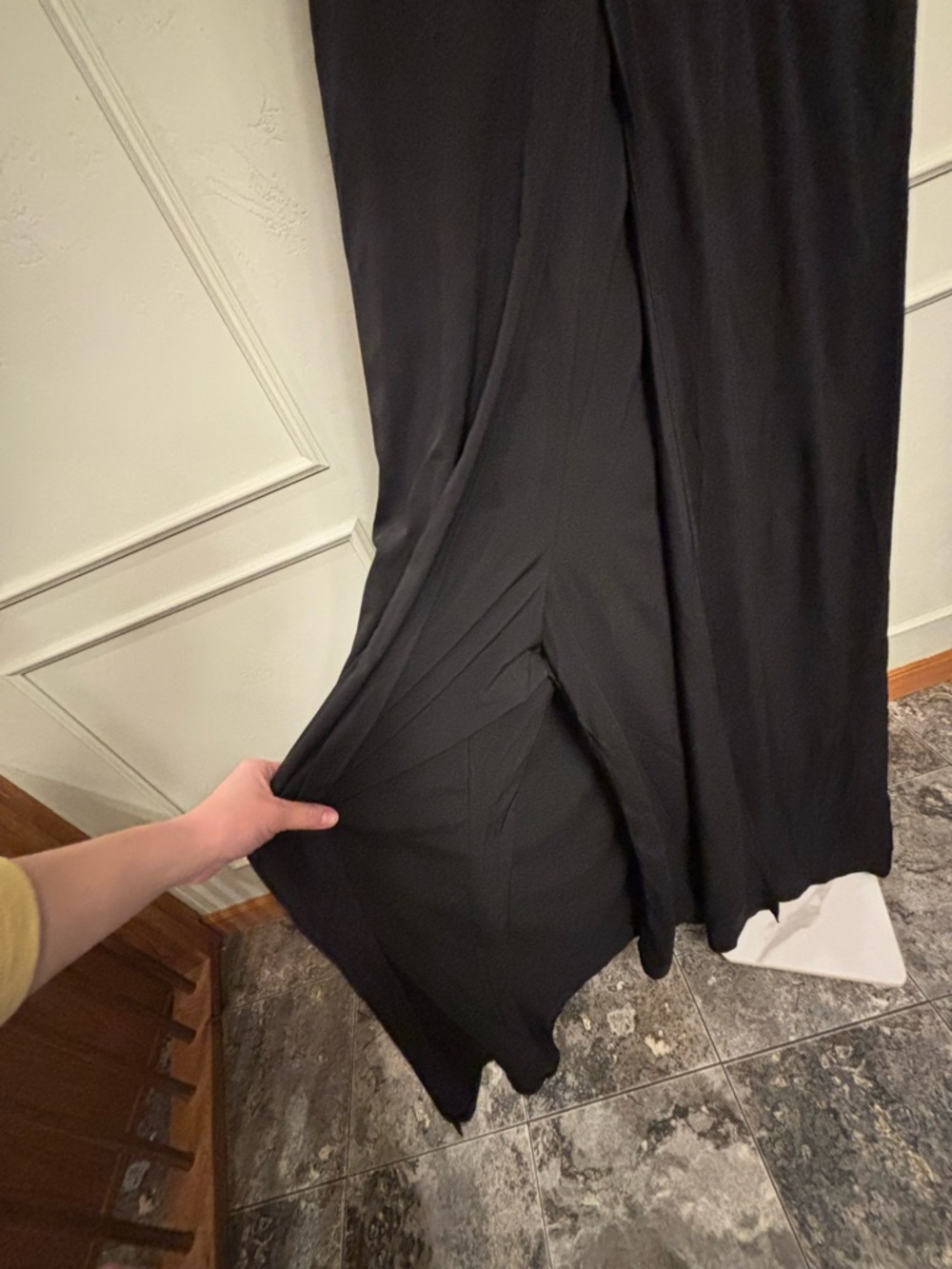 Halara Black Jumpsuit Maxi Skirt Overlay MSRP $75 NWT LG - Picture 5 of 6